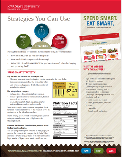 Spend Smart. Eat Smart. -- Strategies You Can Use